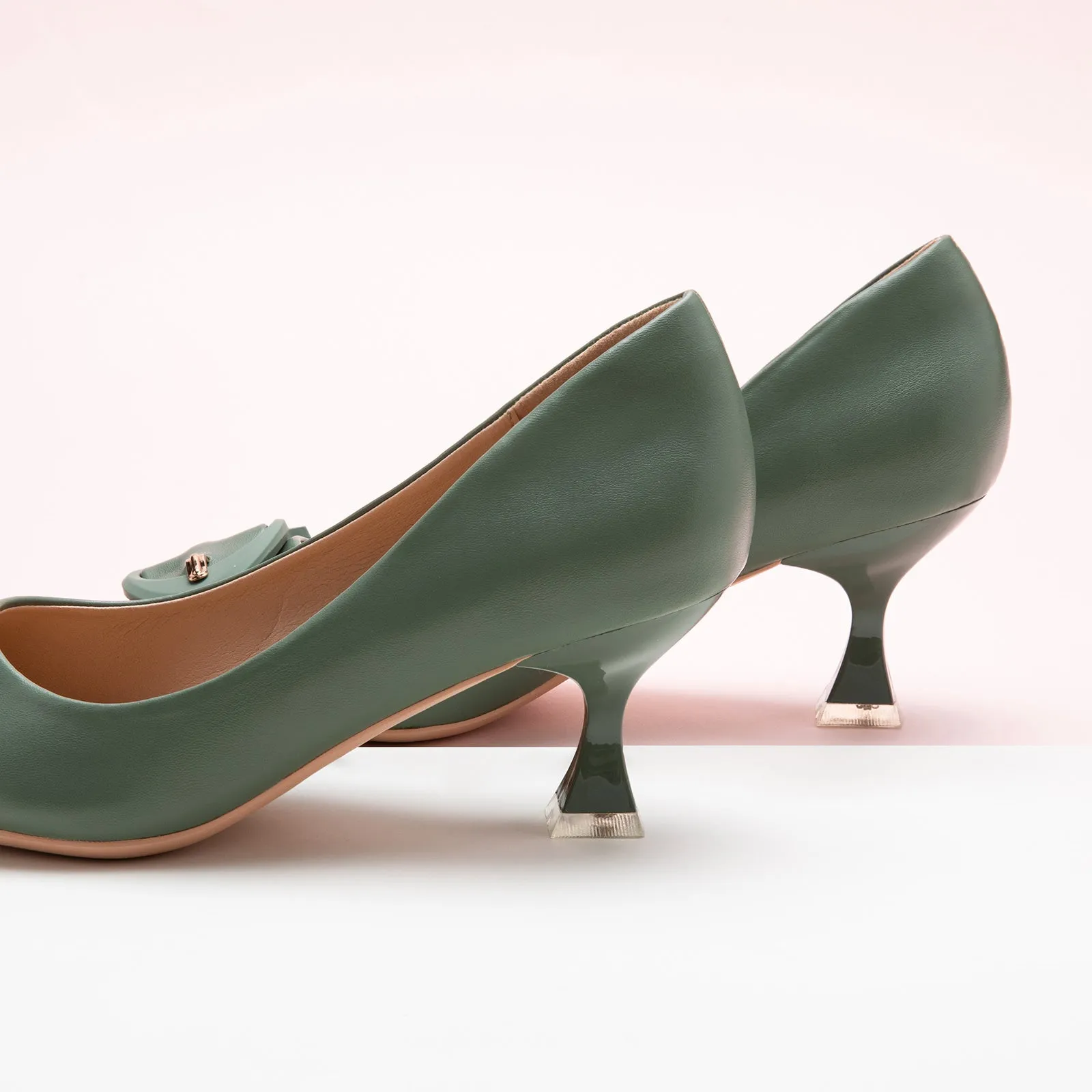 C Buckle Kitten Heel Women Pumps