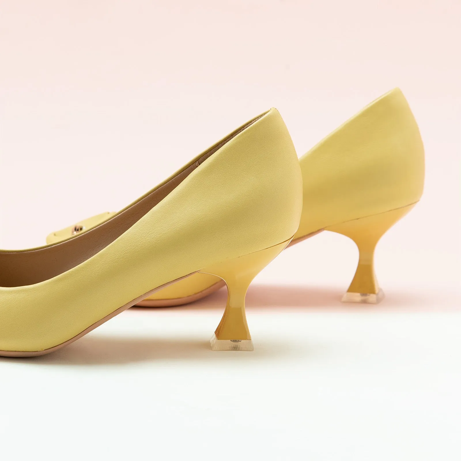 C Buckle Kitten Heel Women Pumps