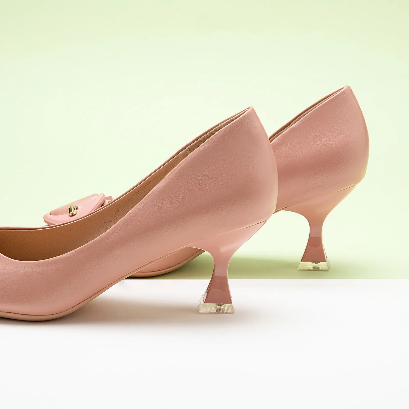 C Buckle Kitten Heel Women Pumps