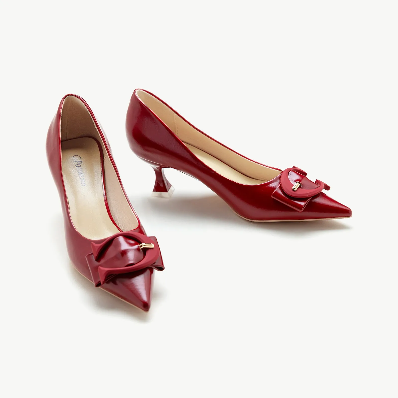 C Buckle Kitten Heel Women Pumps