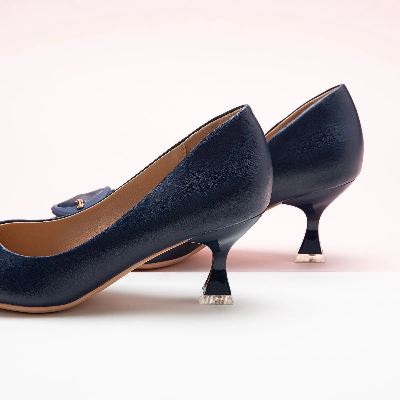 C Buckle Kitten Heel Women Pumps