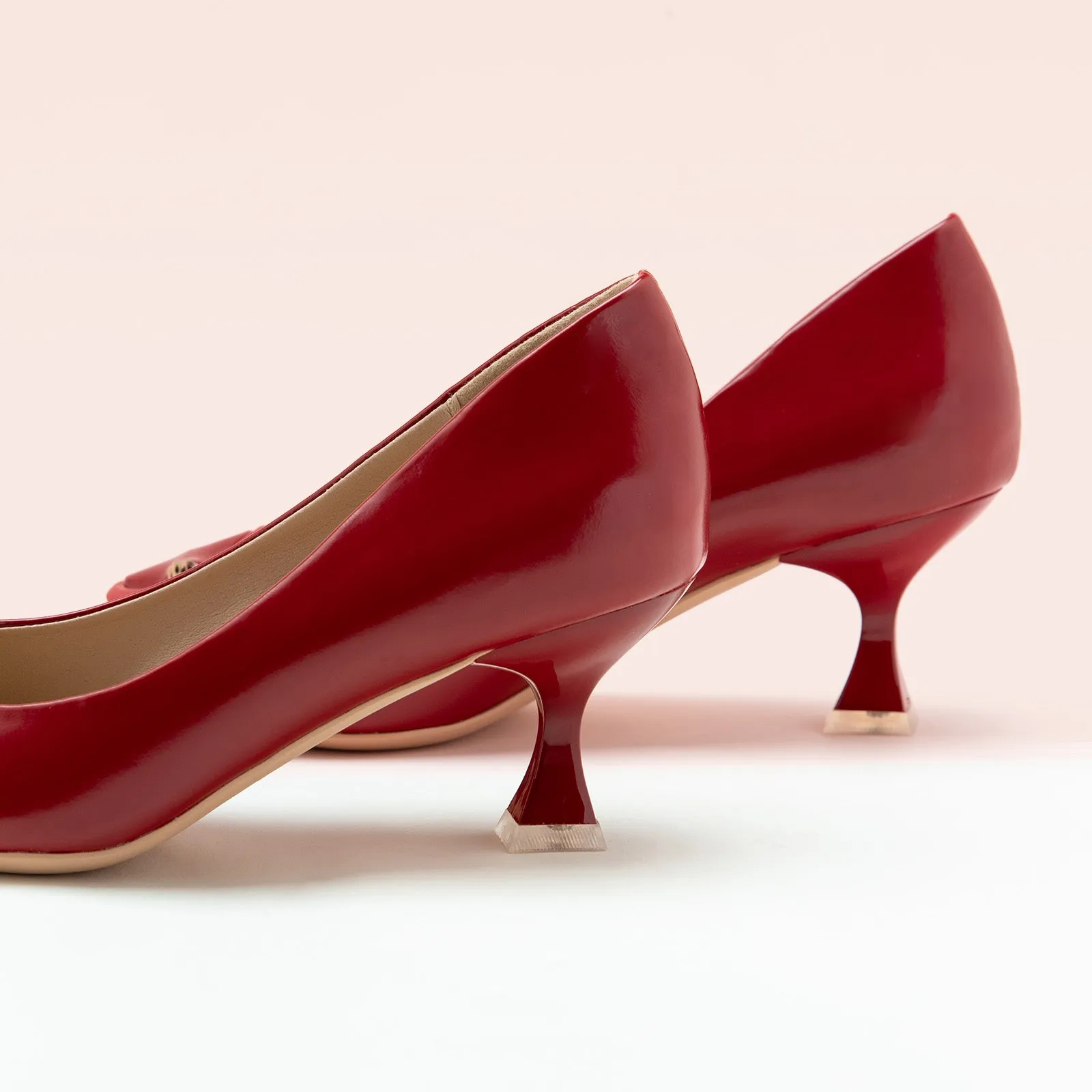 C Buckle Kitten Heel Women Pumps