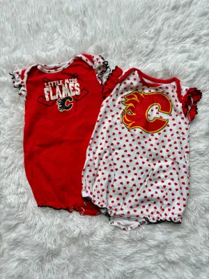 Calgary Flames onesie rompers, 24 months, 2 pack, Kids 24 Month (18-24M)