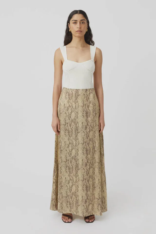 CAMILLIA & MARC - BARBICAN SKIRT - SNAKE PRINT