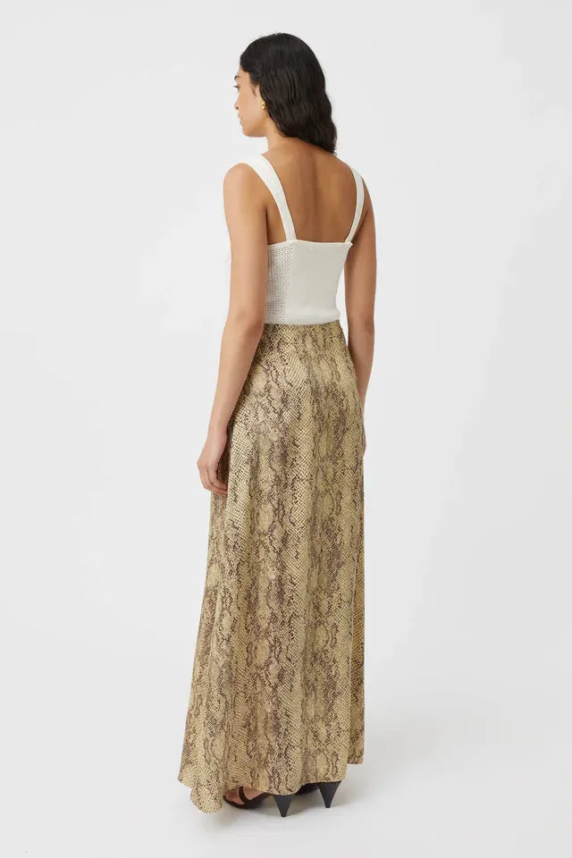 CAMILLIA & MARC - BARBICAN SKIRT - SNAKE PRINT