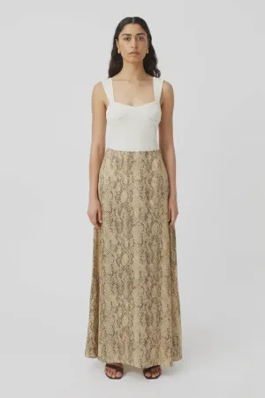 CAMILLIA & MARC - BARBICAN SKIRT - SNAKE PRINT