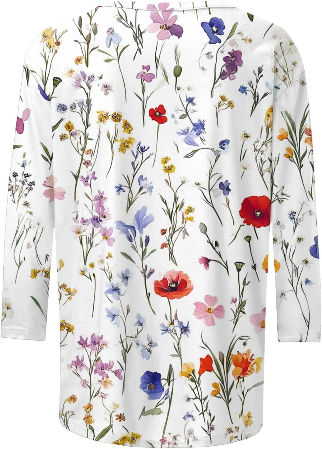 Ceboyel 3/4 Sleeve Tops for Women Summer Floral Paisley Print Tees Shirts Trendy Ladies Blouses Dressy Casual Clothing 2023