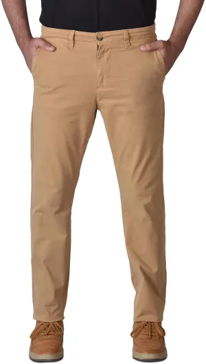 CHARBONNIER Mens Slim fit Chinos Pants, Flat Front Design and Back Buttoned Pockets, Comfortable Mens Pants for Casual wear