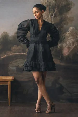 Charcoal Frill Dress