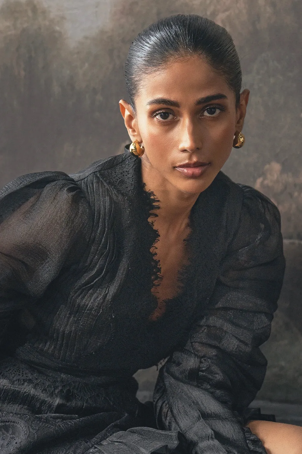 Charcoal Frill Dress