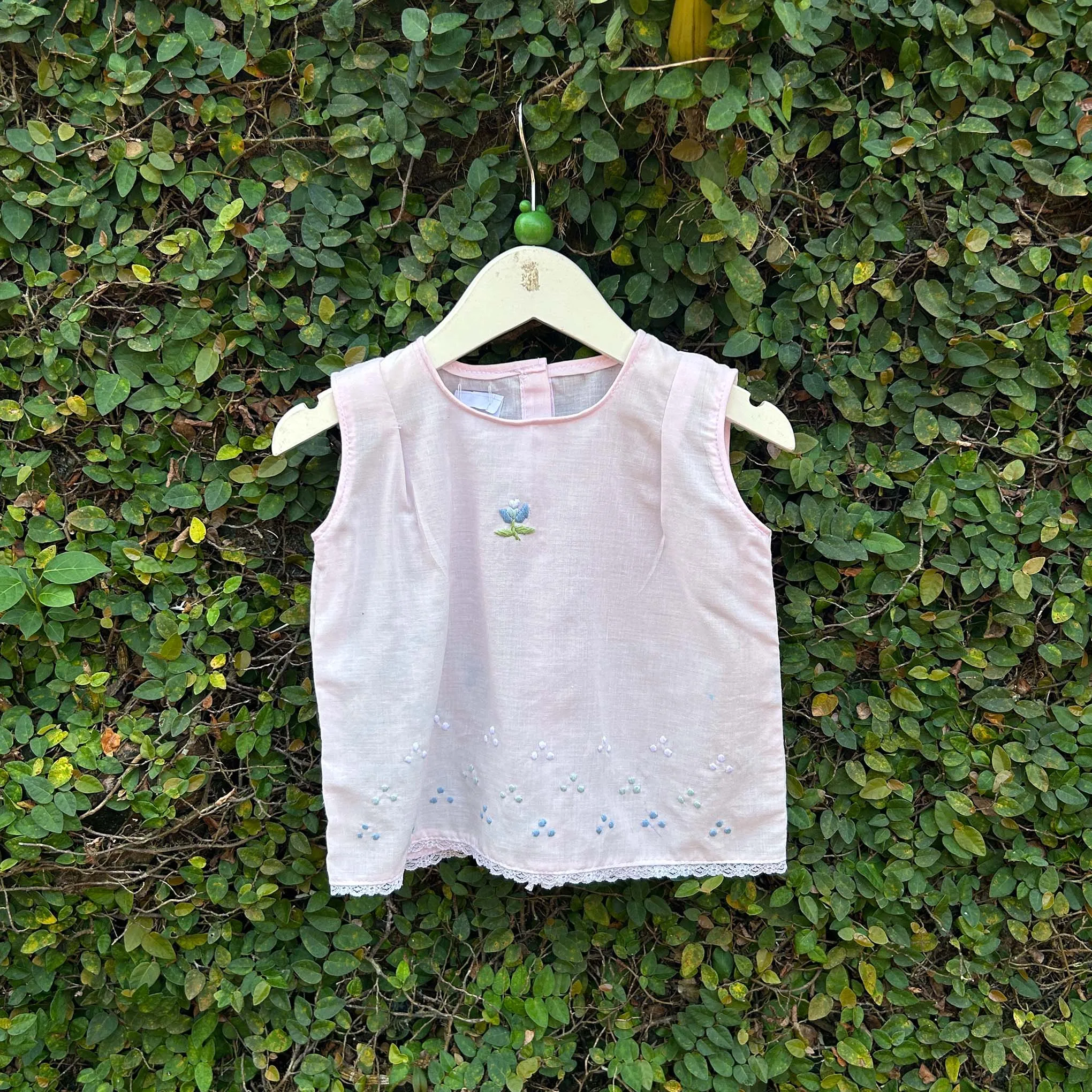 Charming Baby Pink Embroidered Newborn Dress