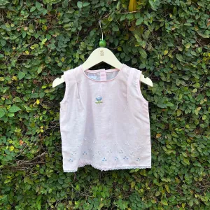 Charming Baby Pink Embroidered Newborn Dress
