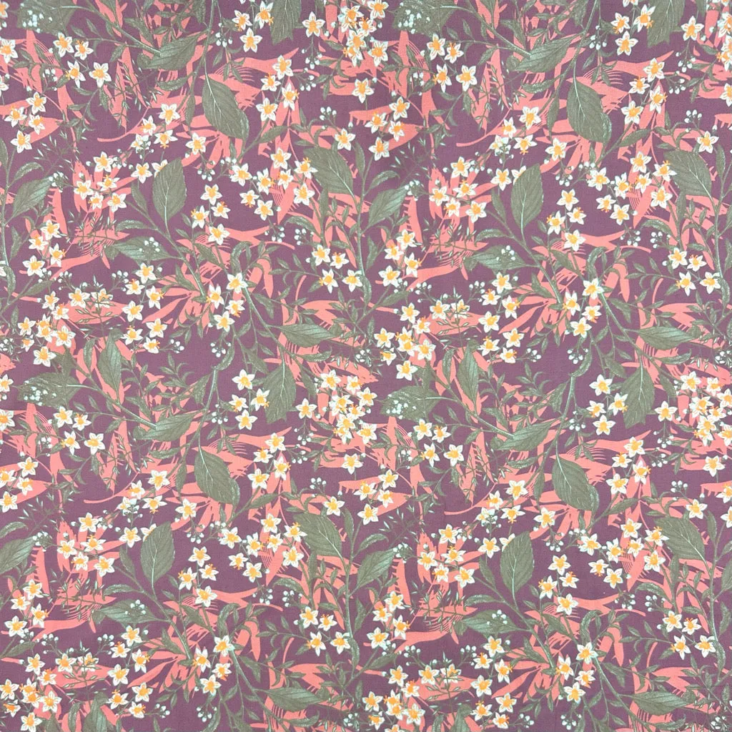 Charming Bouquets Stretch Cotton Poplin Fabric