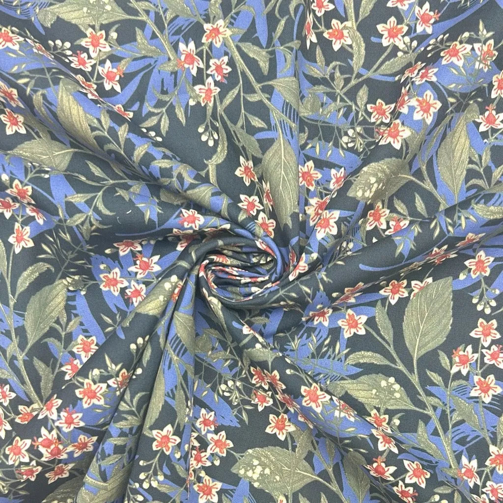 Charming Bouquets Stretch Cotton Poplin Fabric