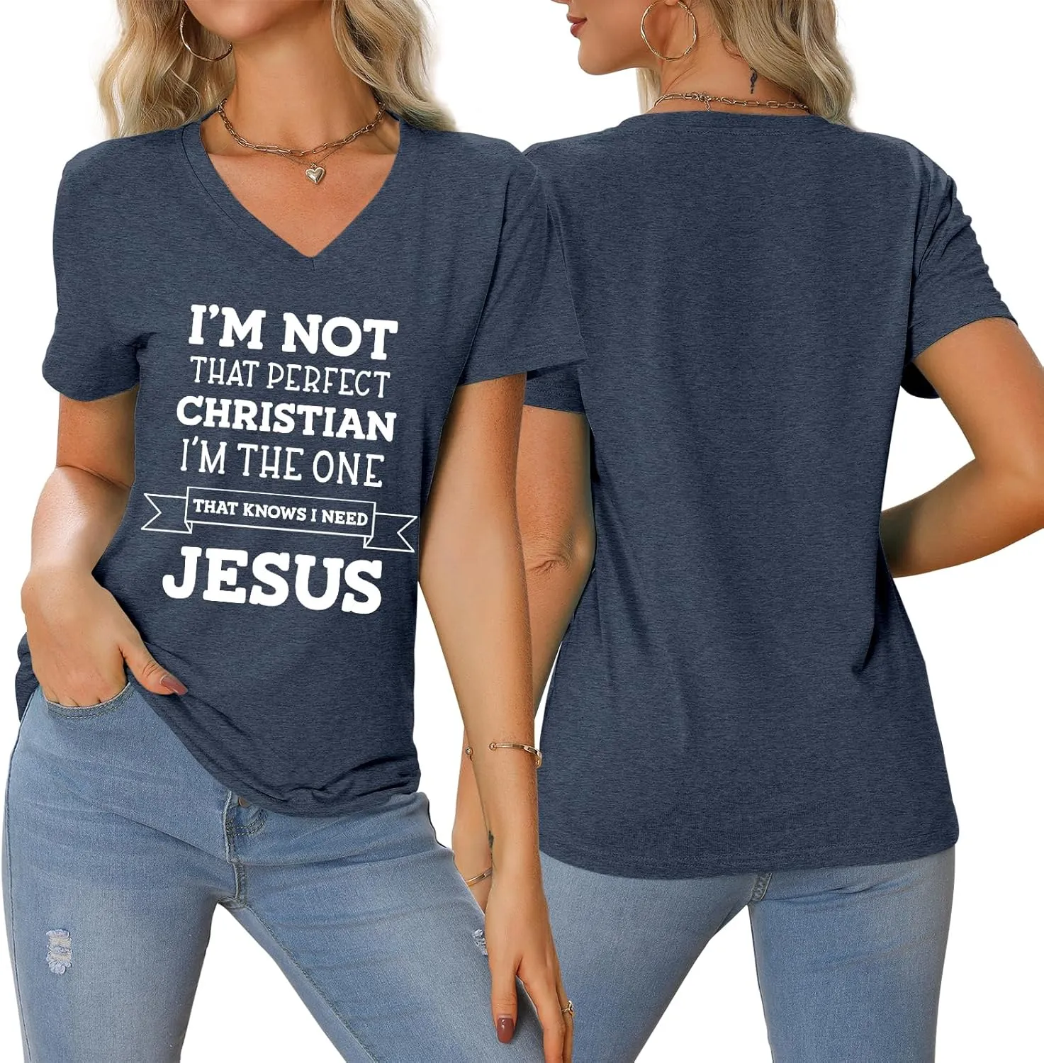 Christian T Shirts for Women I Need Jesus Shirt Funny Graphic Religious Tees Faith Inspirational Tshirts Casual Tops