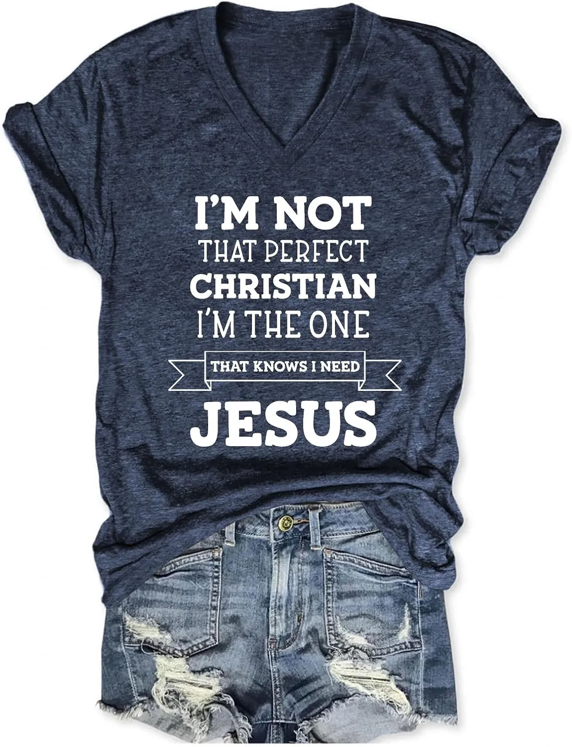 Christian T Shirts for Women I Need Jesus Shirt Funny Graphic Religious Tees Faith Inspirational Tshirts Casual Tops