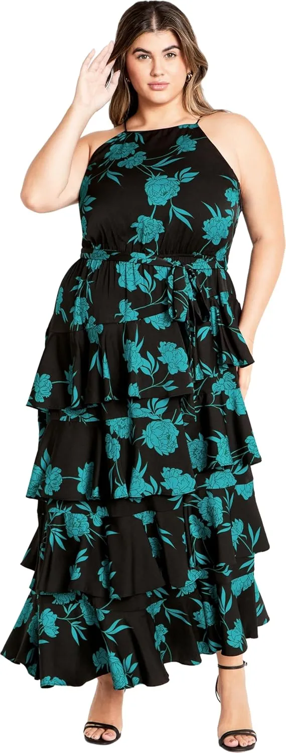 City Chic Women's Citychic Plus Size Maxi Joelle PRT
