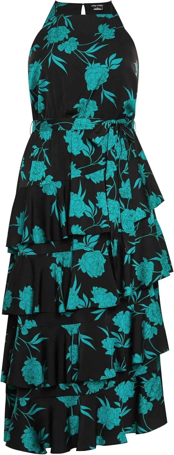 City Chic Women's Citychic Plus Size Maxi Joelle PRT