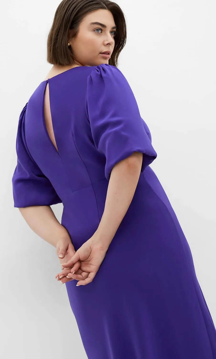 City Chic Women's Plus Size Dress - INES Puff Twist