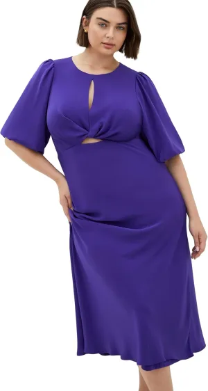 City Chic Women's Plus Size Dress - INES Puff Twist