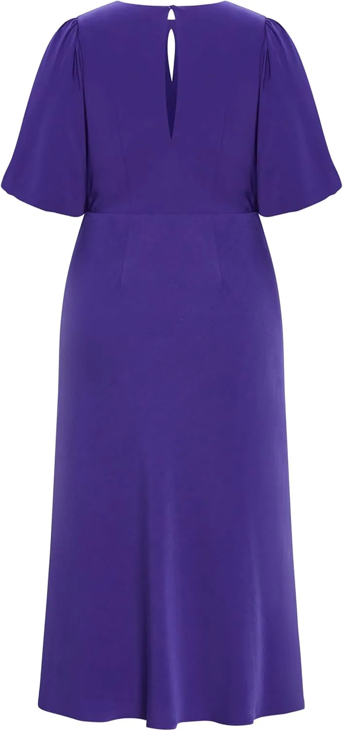 City Chic Women's Plus Size Dress - INES Puff Twist