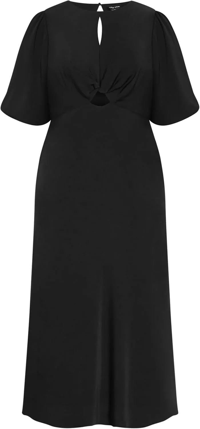 City Chic Women's Plus Size Dress - INES Puff Twist