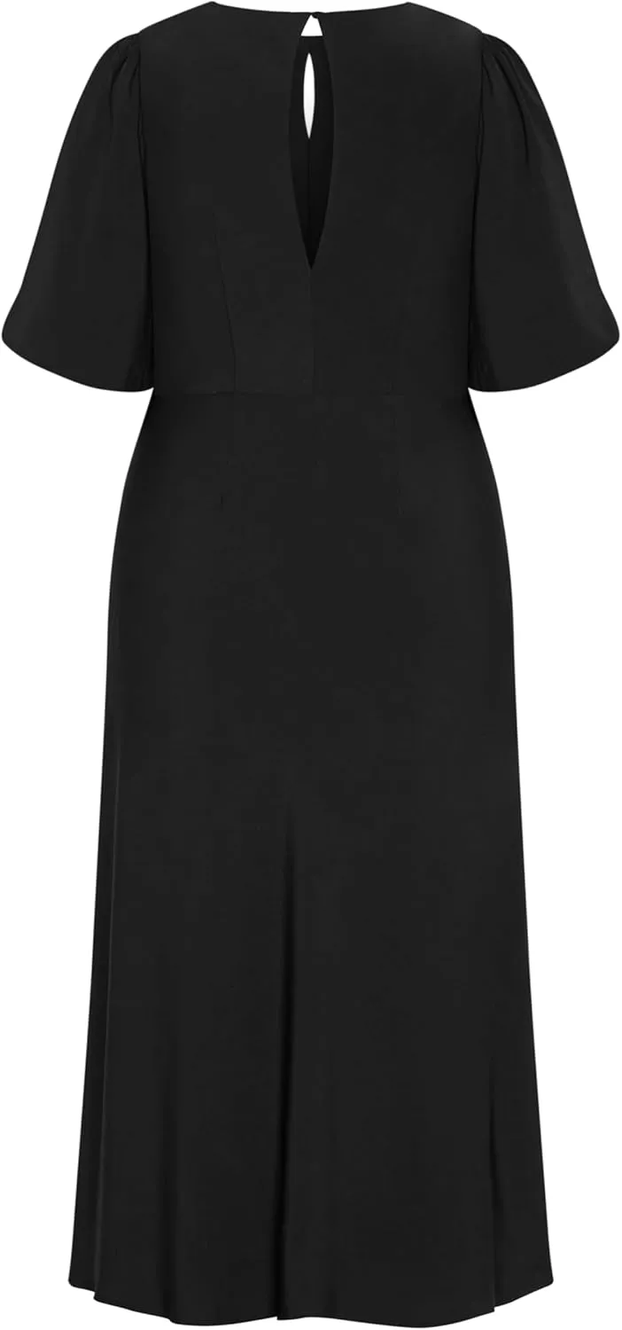 City Chic Women's Plus Size Dress - INES Puff Twist