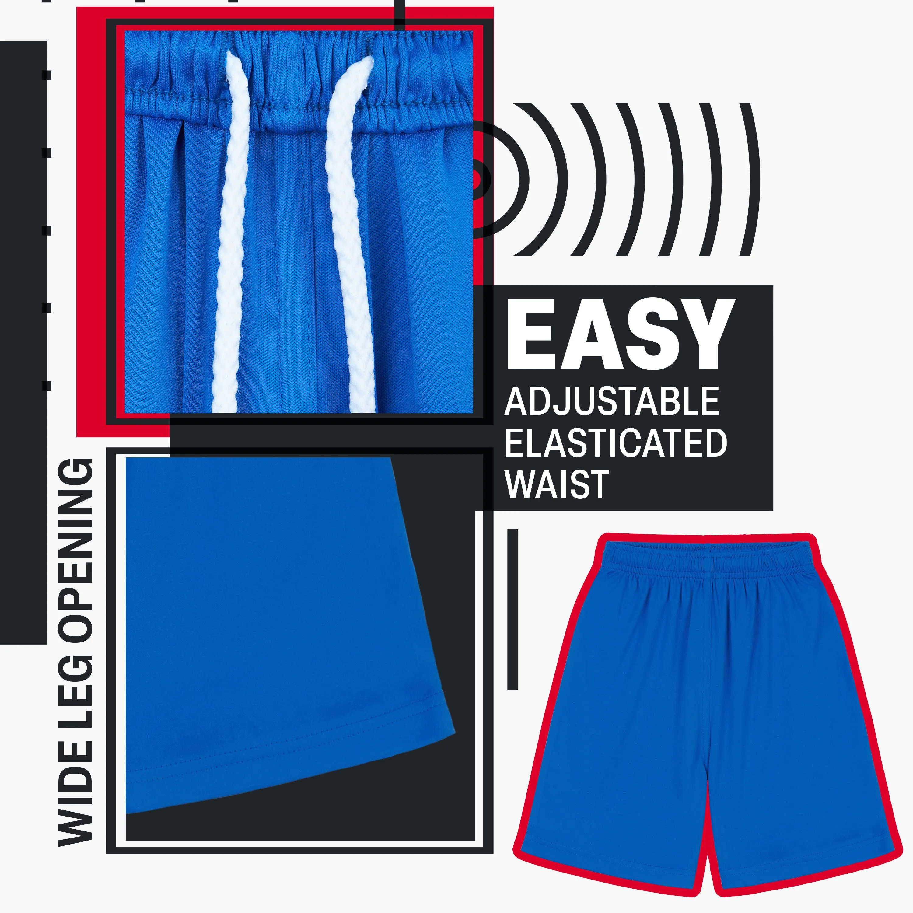 CityComfort Activewear Shorts for Kids, School PE Boys Shorts