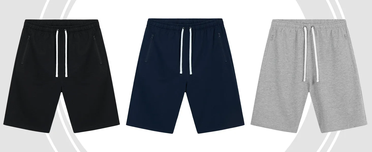 CityComfort Mens Activewear Shorts with Zipped Pockets for Sports Summer Gym