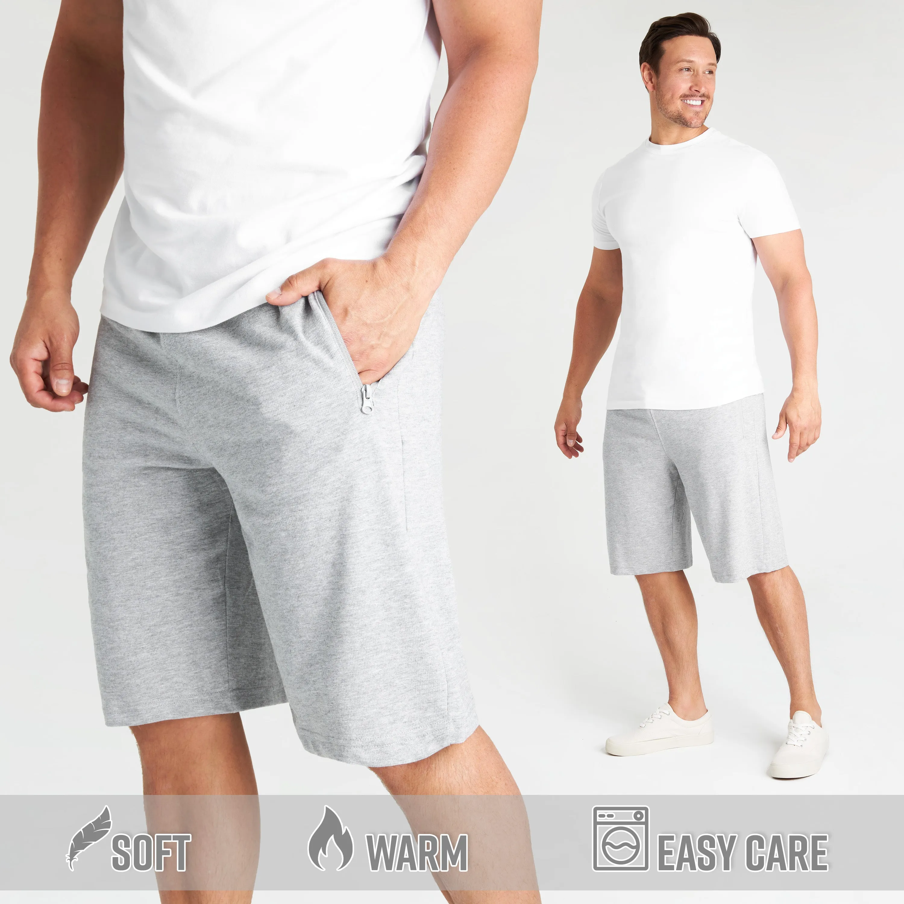 CityComfort Mens Activewear Shorts with Zipped Pockets for Sports Summer Gym