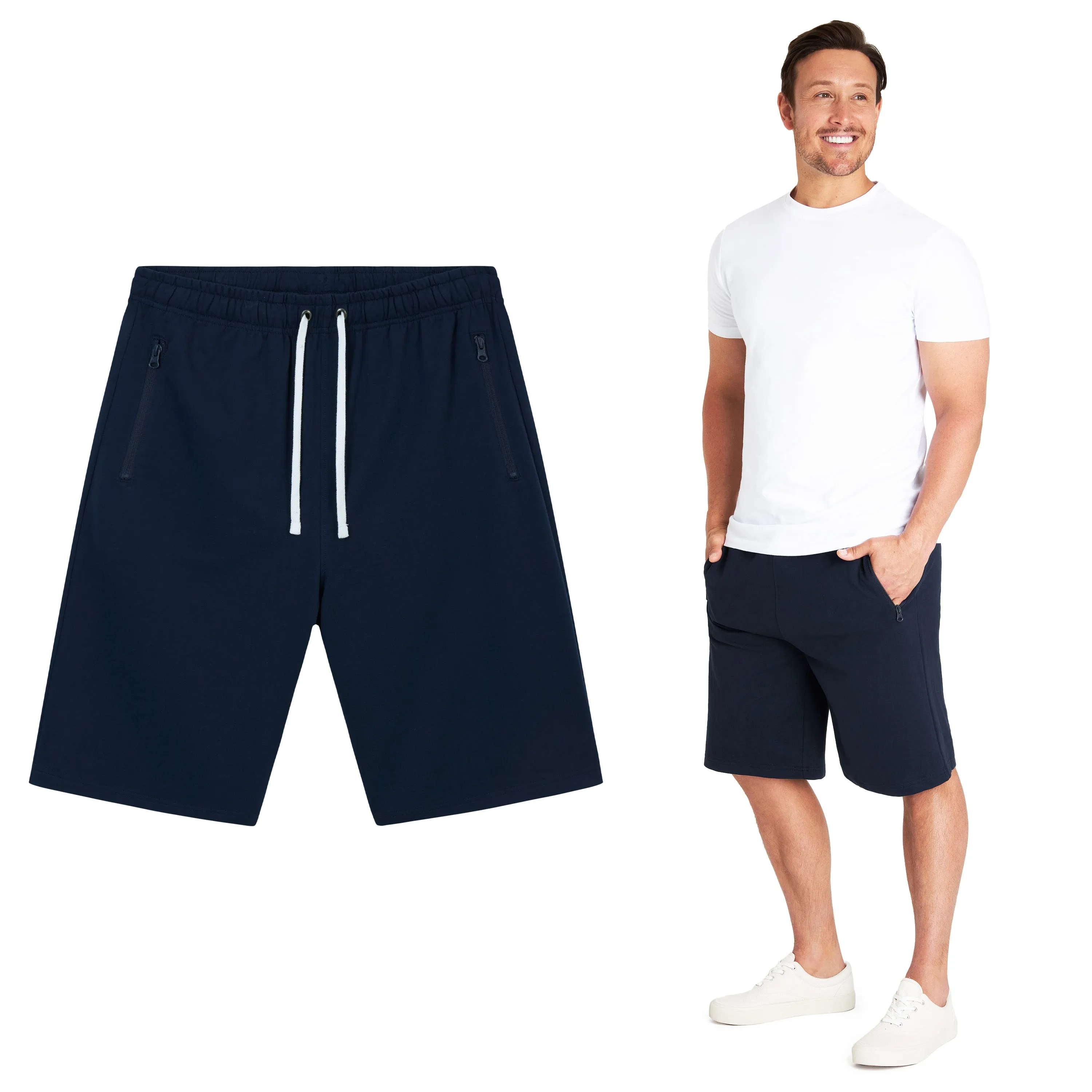 CityComfort Mens Activewear Shorts with Zipped Pockets for Sports Summer Gym
