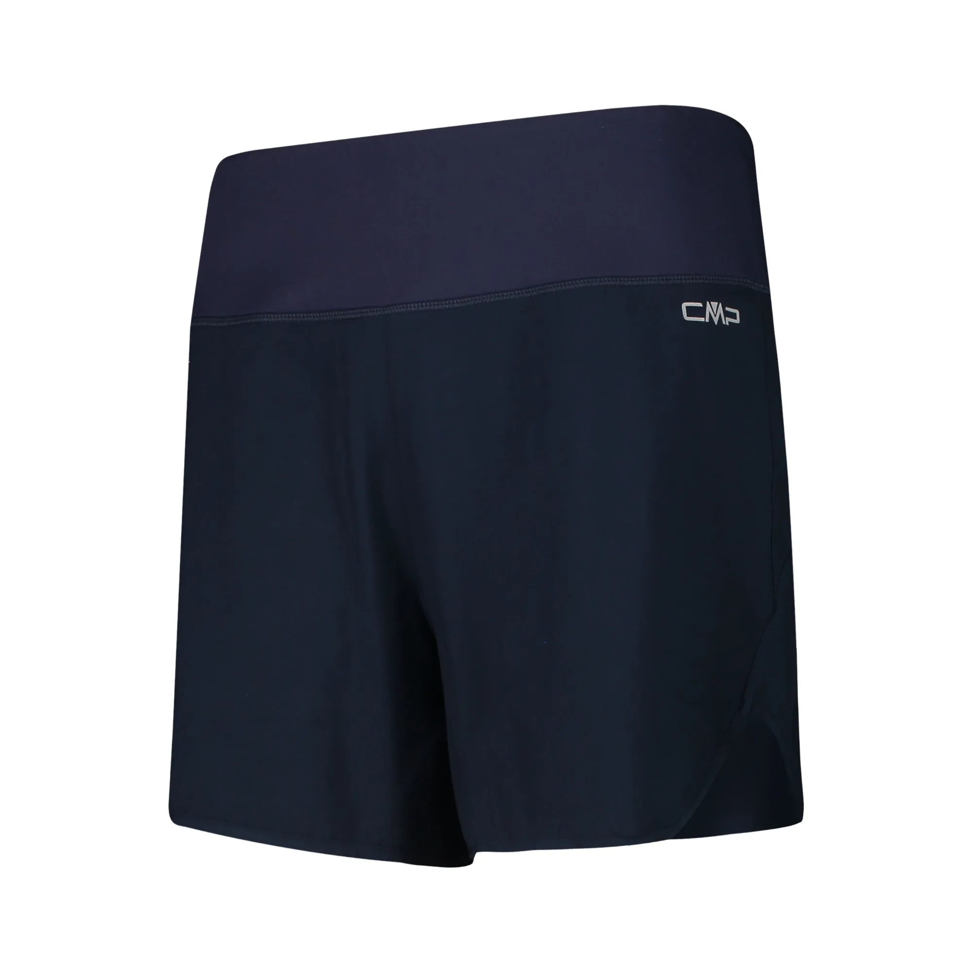 CMP Women's Unlimitech Trail Running 2-in-1 Shorts (3in)(Black/Blue)