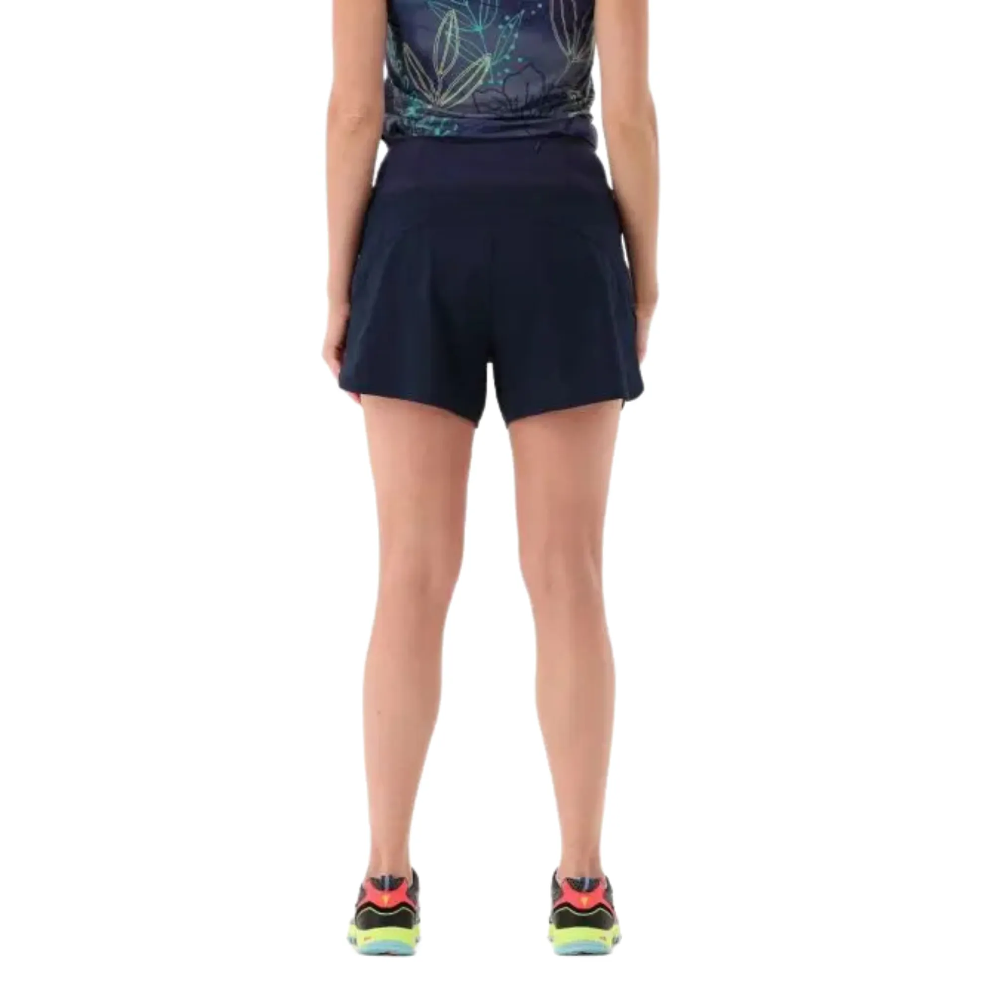CMP Women's Unlimitech Trail Running 2-in-1 Shorts (3in)(Black/Blue)