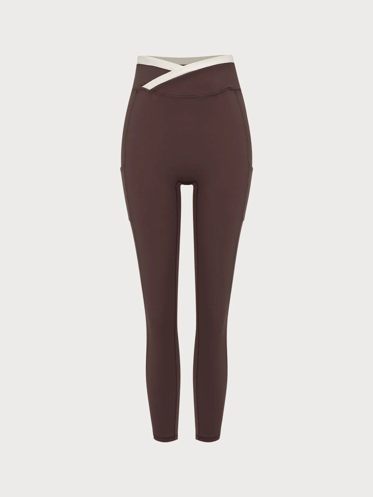 Coffee Natural Waisted Leggings 25”