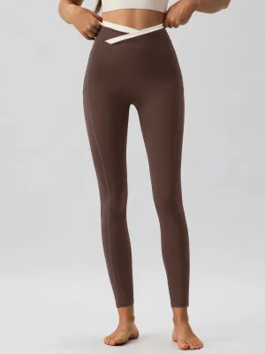 Coffee Natural Waisted Leggings 25”
