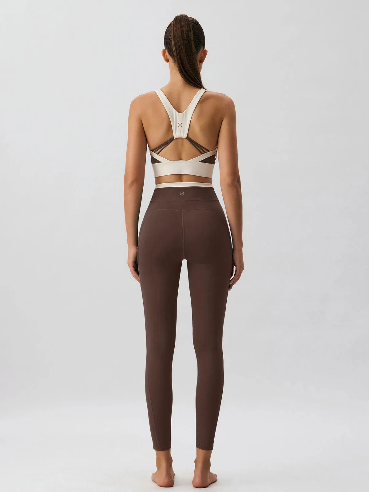 Coffee Natural Waisted Leggings 25”