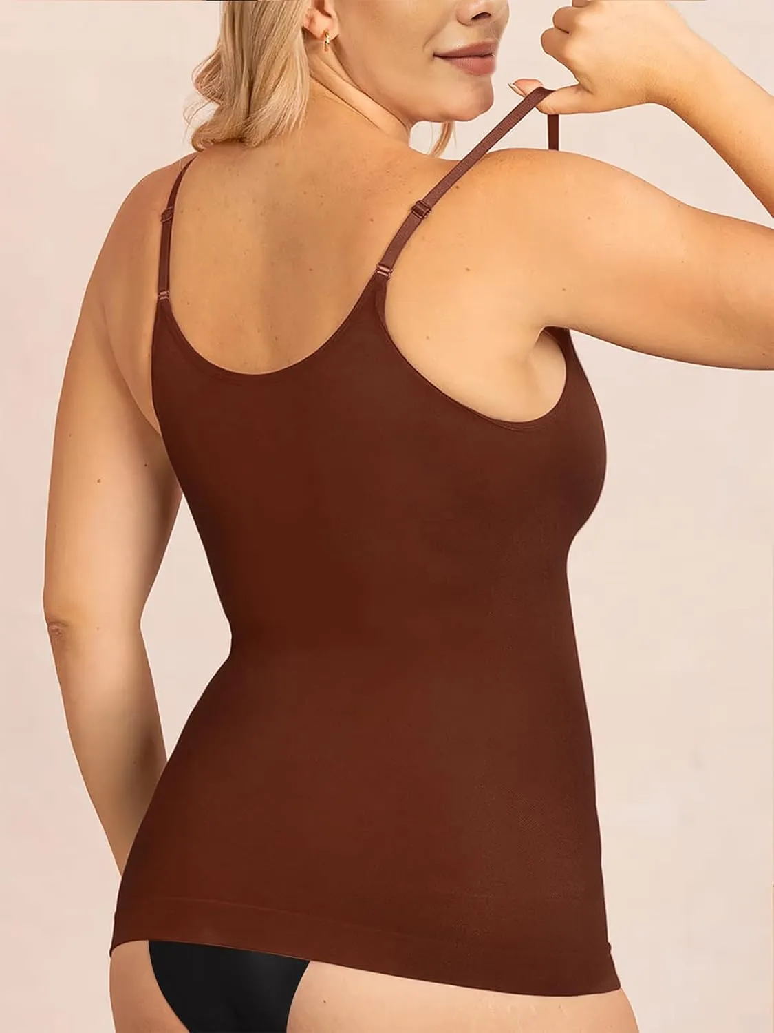 Compression Tank Tops for Women, High Shaping Scoop & V-Neck Cami, Shapewear Tummy Control Camisole