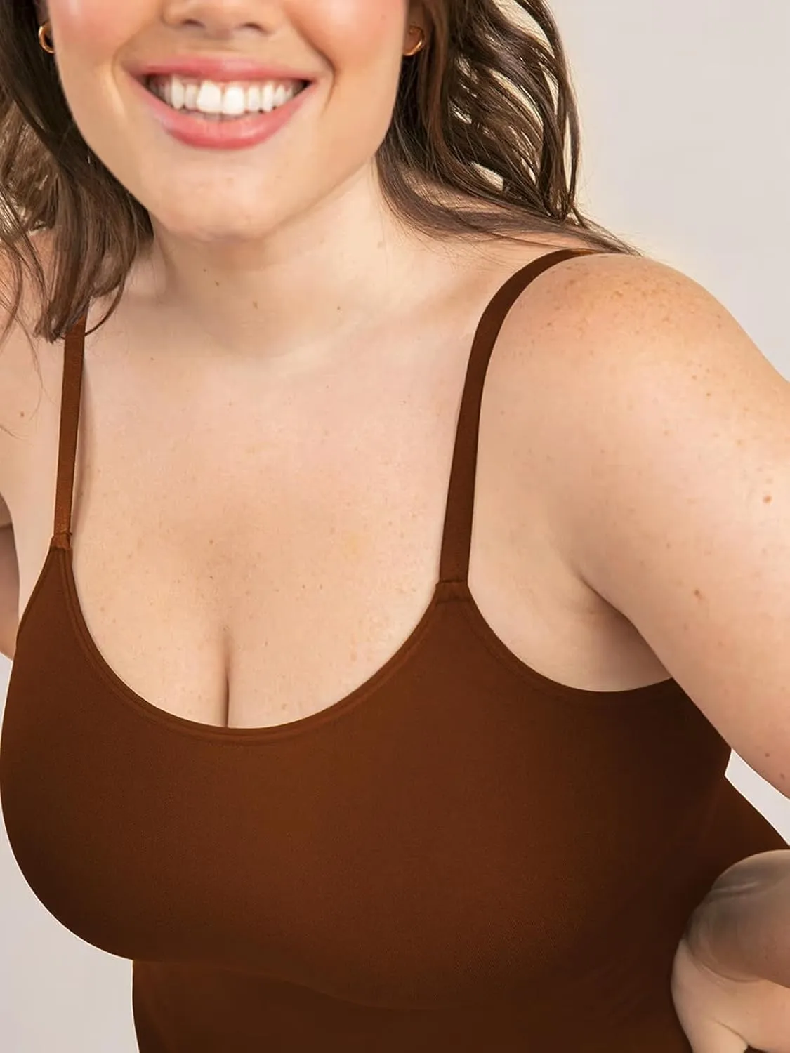 Compression Tank Tops for Women, High Shaping Scoop & V-Neck Cami, Shapewear Tummy Control Camisole