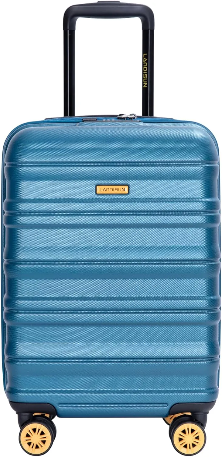 Convenient and Secure 18.5" Carry-On Suitcase with 360 Spinner Wheels and TSA Lock, Durable Hard Shell, Blue