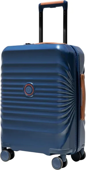 Convenient Travel with 20" Lightweight Carry-On Luggage, USB Port, Wheel Lock, and Spinner Wheels, Blue