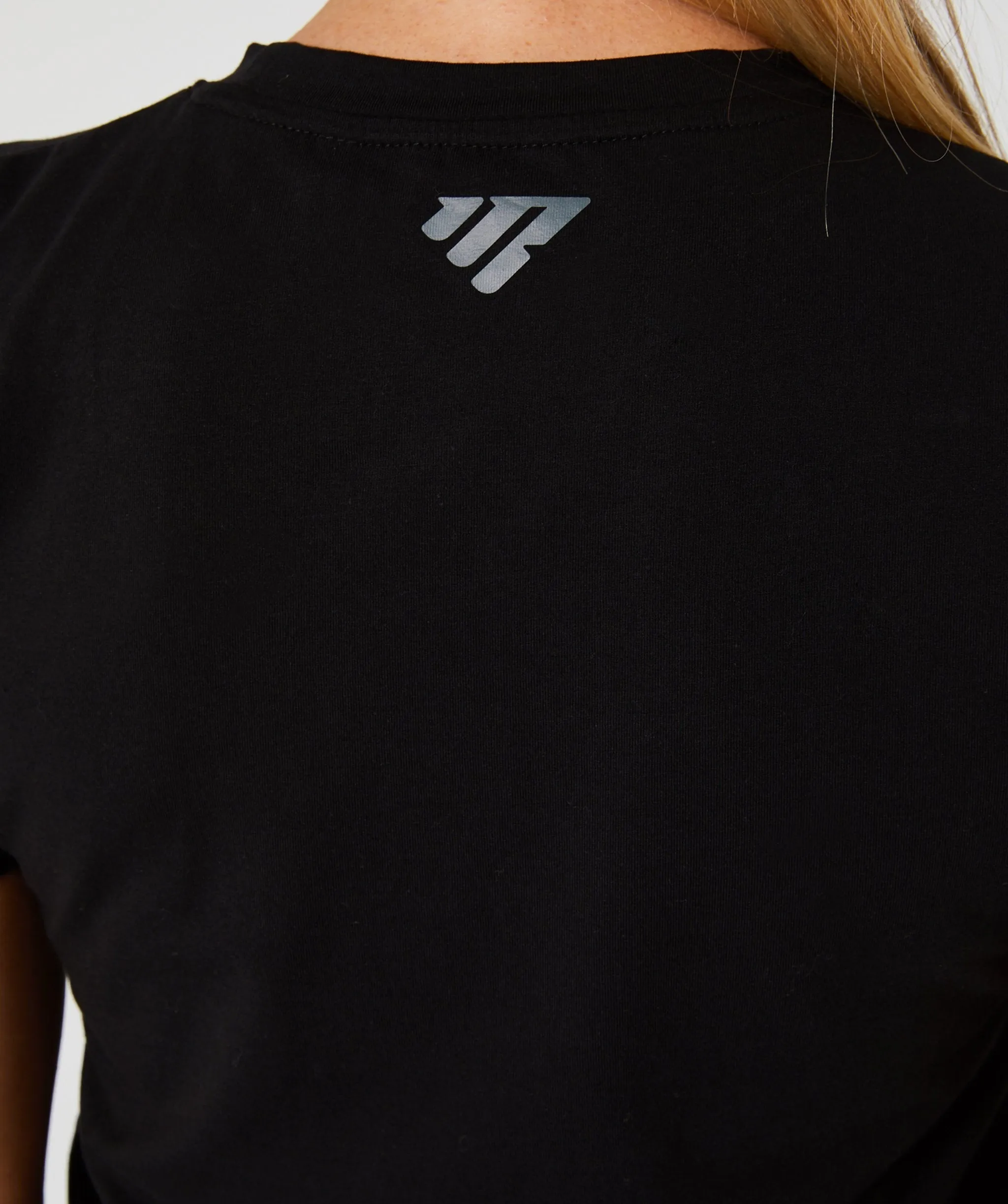 Core Crop Fitted Tee (Black) by OneMoreRep