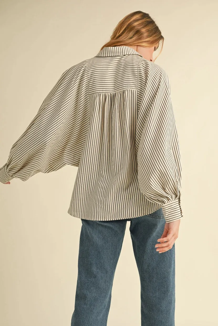 Cory Raglan Sleeve Stripe Shirt