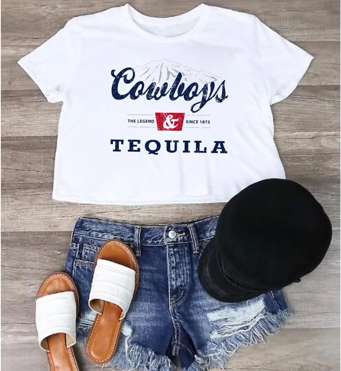 Country Music Cowboy Crop T Shirt Women Vintage Concert Tees Funny Western Rodeo Graphic Short Sleeve Tops Shirt