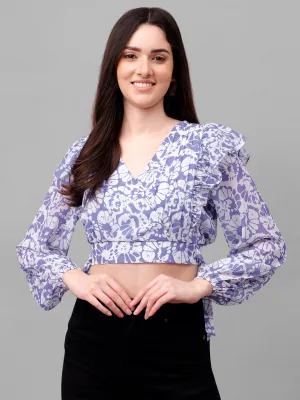 crop tops for Women western wear lavender