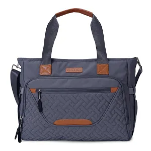 Diaper Bag Tote, Baby Travel Bag Multi-Compartment Pocket for Convenient Carrying of Diapers, Wet Wipe & Milk Bottles (Dark Gray)