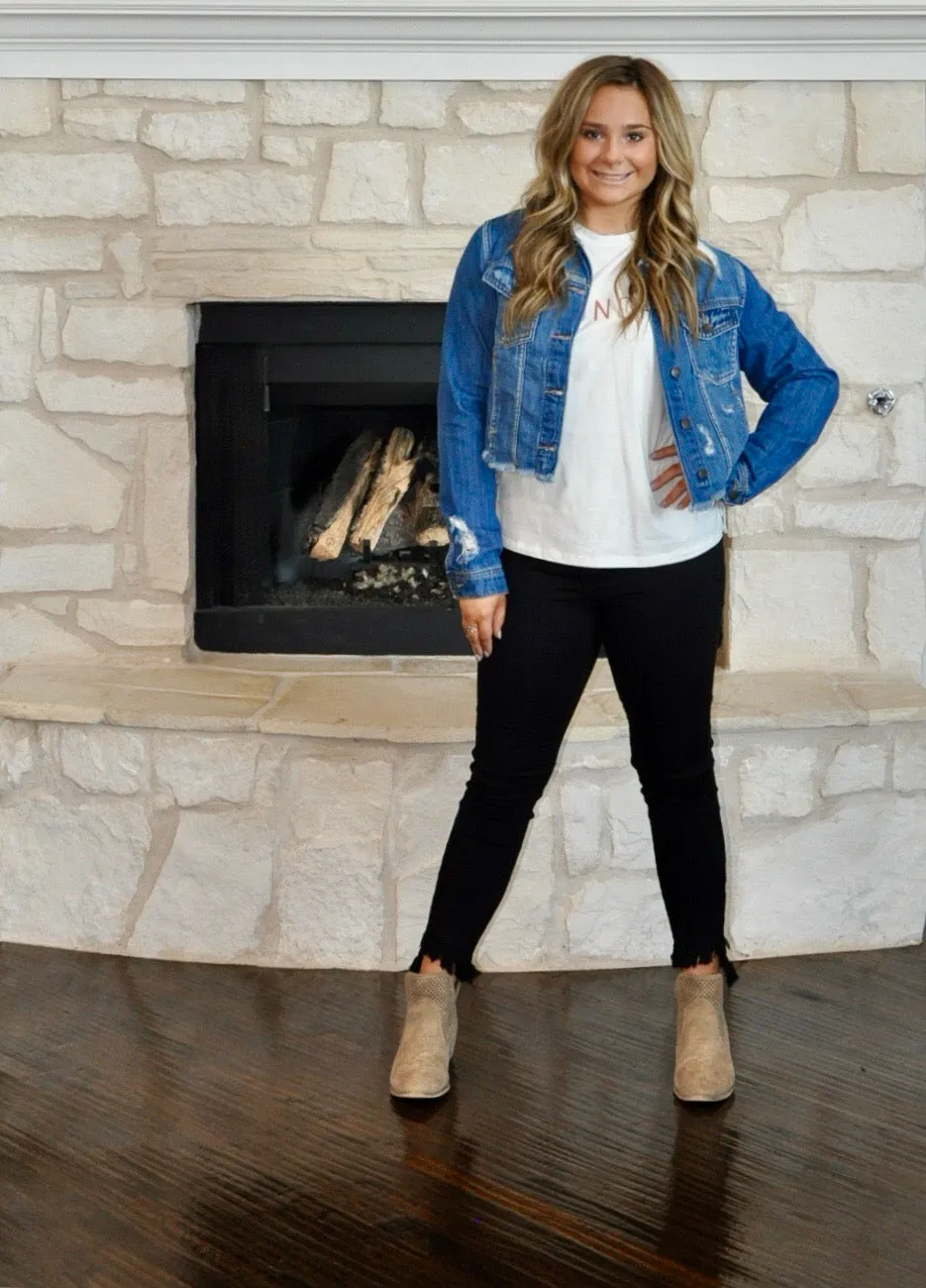 Distressed Denim Jacket