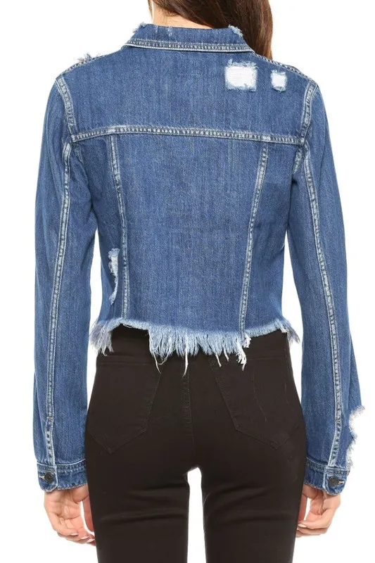 Distressed Denim Jacket
