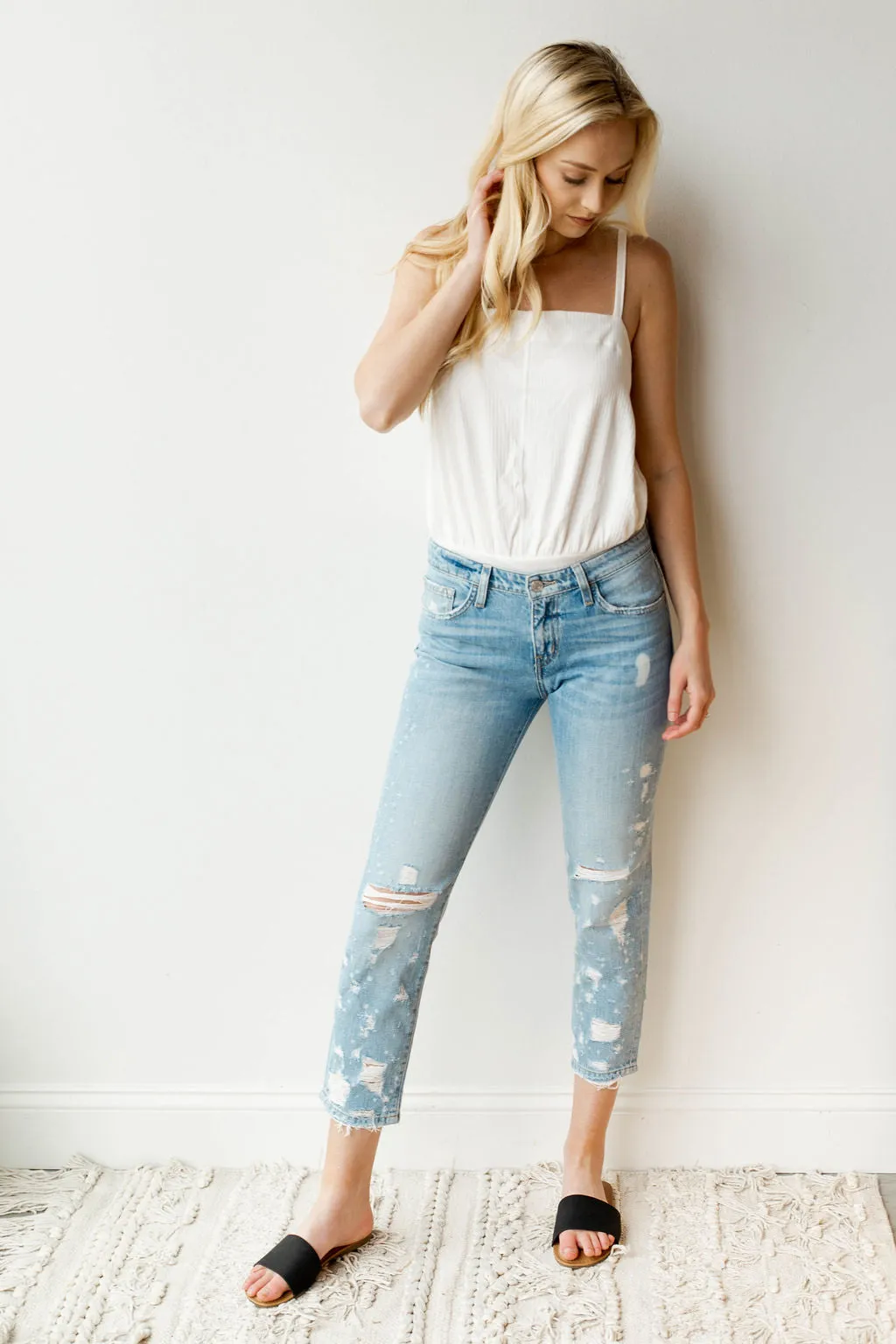 dremeled boyfriend jeans