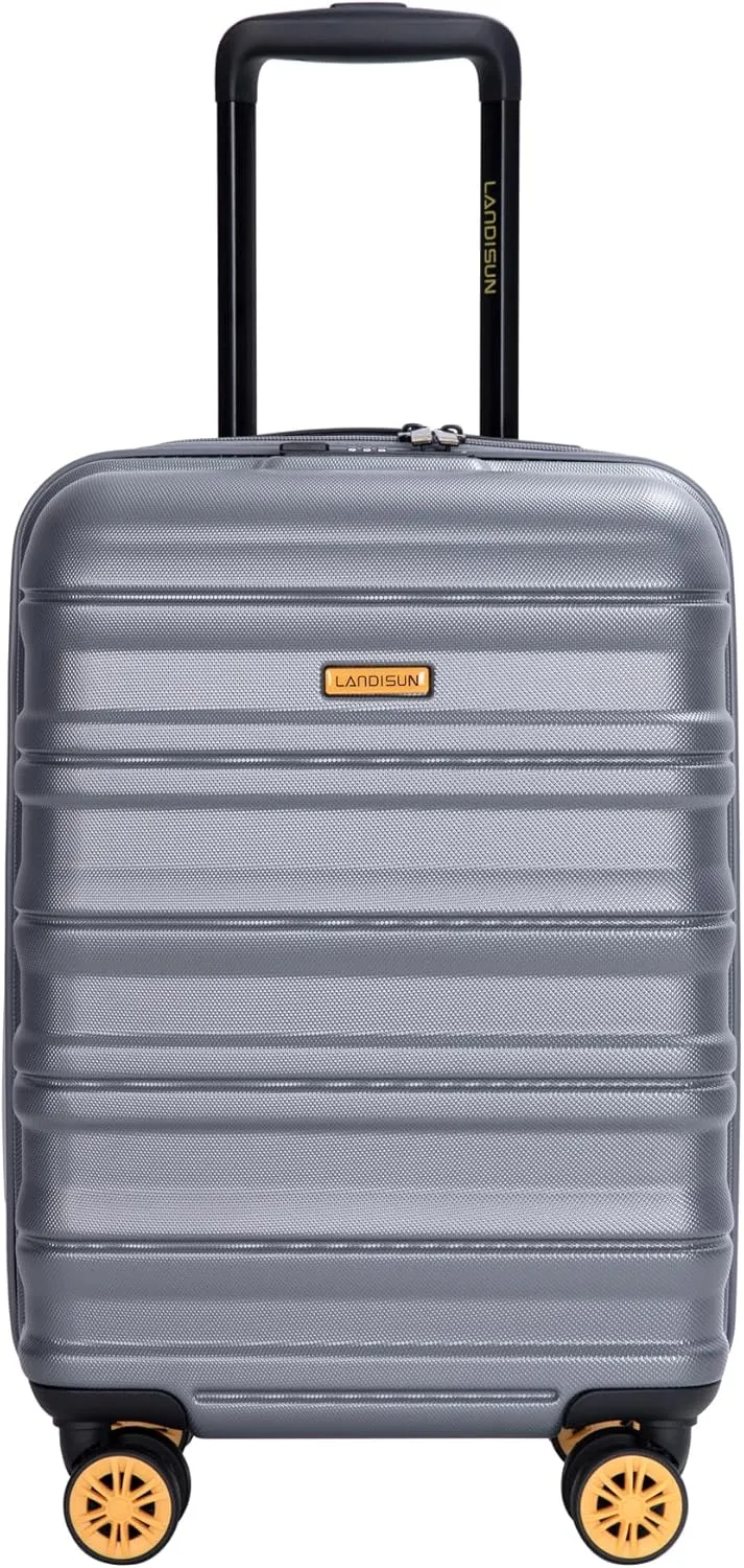Effortless Travel Carry On Luggage with 360 Spinner Wheels, Spacious Interior, TSA Combination Lock, Dark Grey