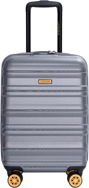 Effortless Travel Carry On Luggage with 360 Spinner Wheels, Spacious Interior, TSA Combination Lock, Dark Grey